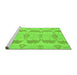 Sideview of Machine Washable Abstract Green Modern Area Rugs, wshabs1225grn