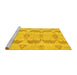 Sideview of Machine Washable Abstract Yellow Modern Rug, wshabs1225yw