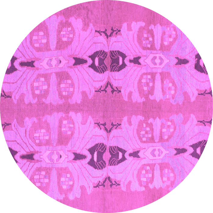 Round Machine Washable Abstract Purple Modern Area Rugs, wshabs1226pur