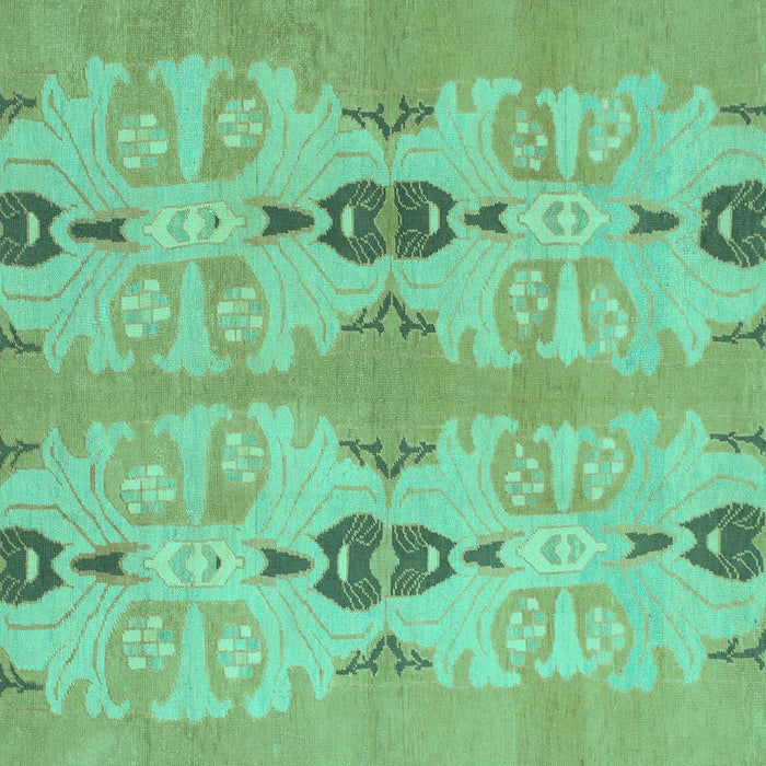Square Machine Washable Abstract Turquoise Modern Area Rugs, wshabs1226turq