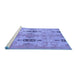 Sideview of Machine Washable Abstract Blue Modern Rug, wshabs1226blu