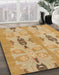 Machine Washable Abstract Orange Rug in a Family Room, wshabs1226