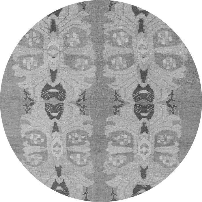 Round Abstract Gray Modern Rug, abs1226gry