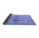 Sideview of Abstract Blue Modern Rug, abs1226blu