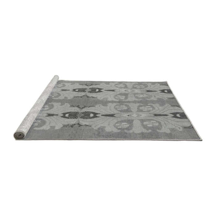 Sideview of Machine Washable Abstract Gray Modern Rug, wshabs1226gry