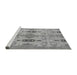 Sideview of Machine Washable Abstract Gray Modern Rug, wshabs1226gry