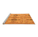 Sideview of Machine Washable Abstract Orange Modern Area Rugs, wshabs1226org