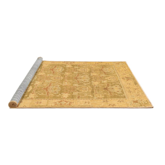 Sideview of Machine Washable Abstract Brown Modern Rug, wshabs1227brn