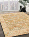 Machine Washable Abstract Orange Rug in a Family Room, wshabs1227