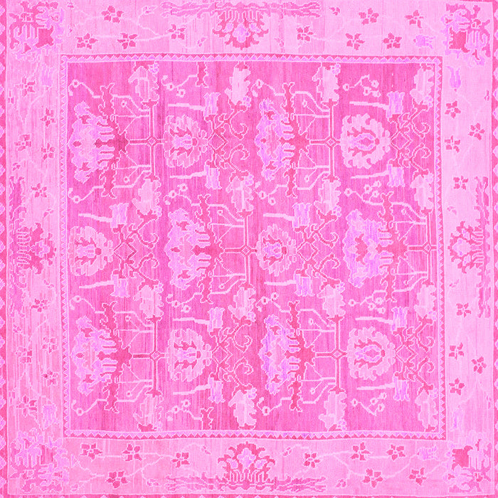 Square Machine Washable Abstract Pink Modern Rug, wshabs1227pnk