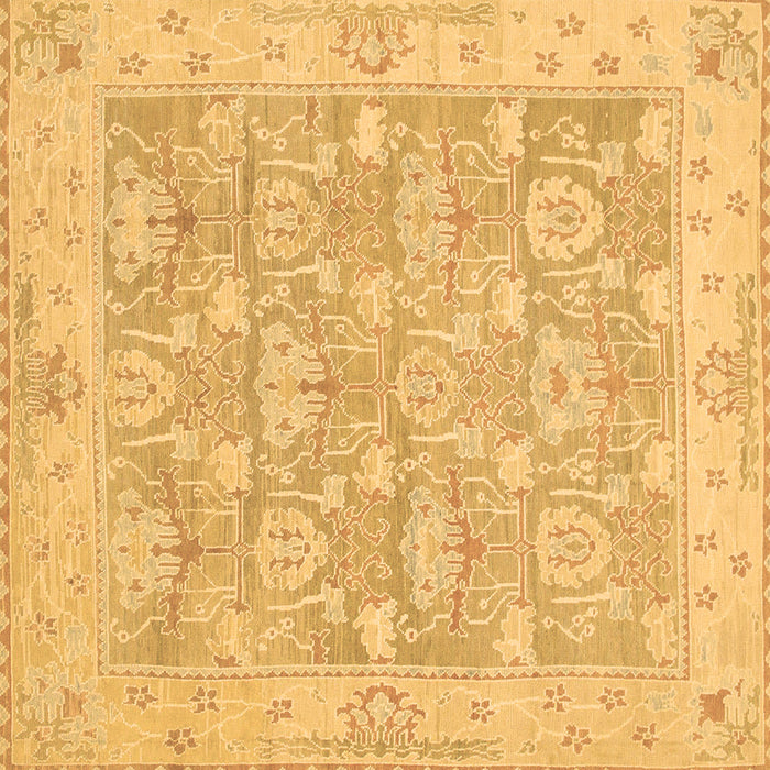 Square Abstract Brown Modern Rug, abs1227brn