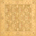 Square Abstract Brown Modern Rug, abs1227brn