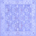 Square Machine Washable Abstract Blue Modern Rug, wshabs1227blu