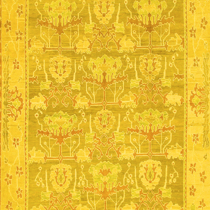 Machine Washable Abstract Yellow Modern Rug, wshabs1227yw
