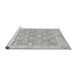 Sideview of Machine Washable Abstract Gray Modern Rug, wshabs1227gry