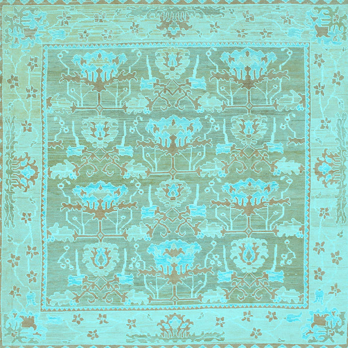 Square Machine Washable Abstract Light Blue Modern Rug, wshabs1227lblu
