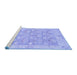 Sideview of Machine Washable Abstract Blue Modern Rug, wshabs1227blu