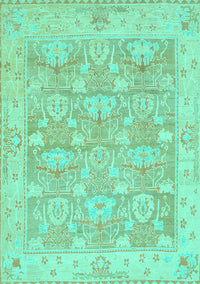 Abstract Turquoise Modern Rug, abs1227turq