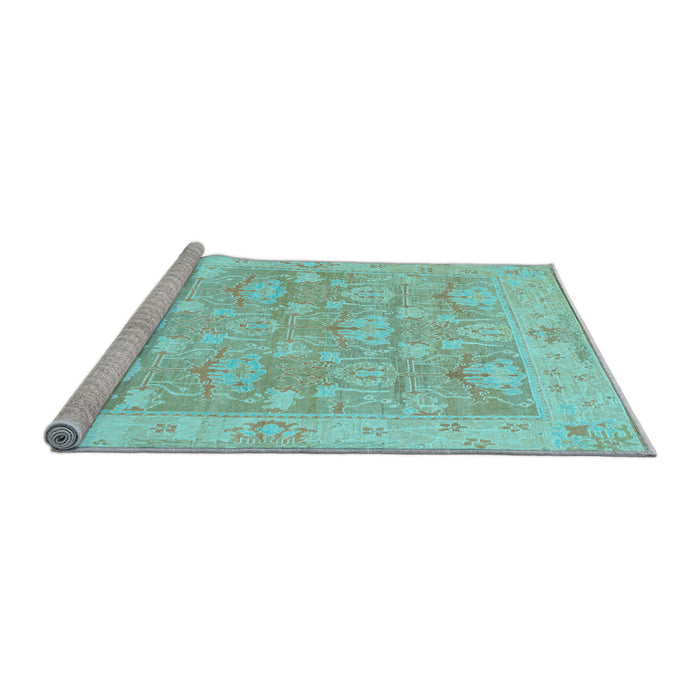 Sideview of Machine Washable Abstract Light Blue Modern Rug, wshabs1227lblu