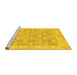 Sideview of Machine Washable Abstract Yellow Modern Rug, wshabs1227yw