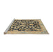 Sideview of Machine Washable Abstract Yellow Rug, wshabs1228