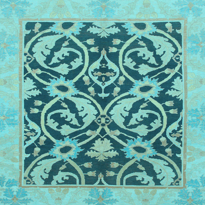 Square Machine Washable Abstract Light Blue Modern Rug, wshabs1228lblu