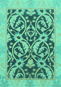 Abstract Turquoise Modern Rug, abs1228turq