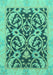 Abstract Turquoise Modern Rug, abs1228turq