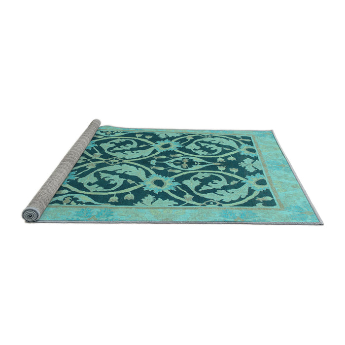 Sideview of Machine Washable Abstract Light Blue Modern Rug, wshabs1228lblu