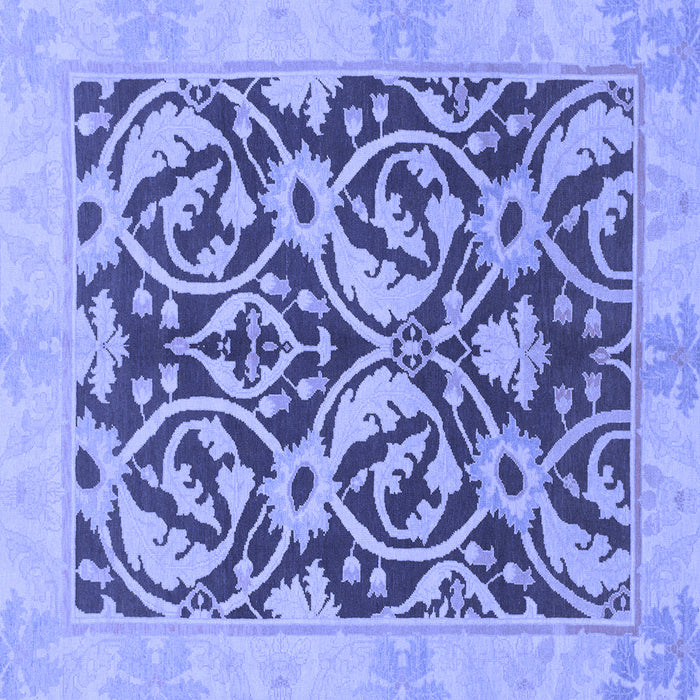 Square Machine Washable Abstract Blue Modern Rug, wshabs1228blu