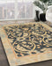 Machine Washable Abstract Yellow Rug in a Family Room, wshabs1228