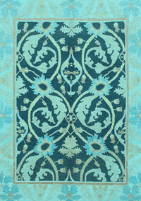 Abstract Light Blue Modern Rug, abs1228lblu