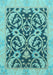 Abstract Light Blue Modern Rug, abs1228lblu