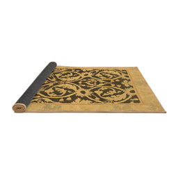 Sideview of Abstract Brown Modern Rug, abs1228brn