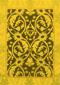 Abstract Yellow Modern Rug, abs1228yw