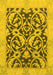 Abstract Yellow Modern Rug, abs1228yw