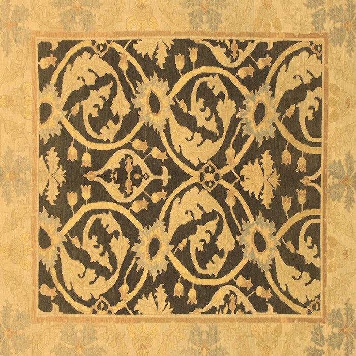 Square Abstract Brown Modern Rug, abs1228brn