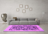 Machine Washable Abstract Purple Modern Rug, wshabs1228pur