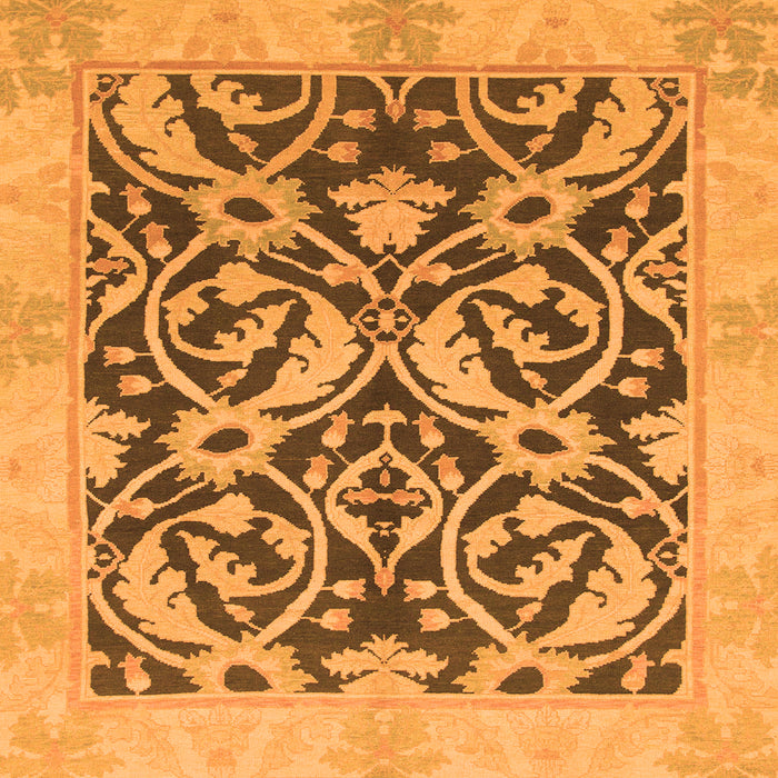 Square Abstract Orange Modern Rug, abs1228org