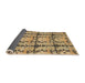 Sideview of Abstract Metallic Gold Modern Rug, abs1229