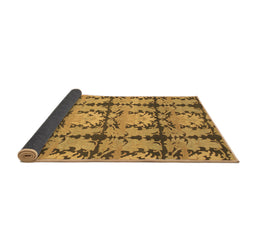 Sideview of Abstract Brown Modern Rug, abs1229brn