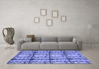 Machine Washable Abstract Blue Modern Rug, wshabs1229blu