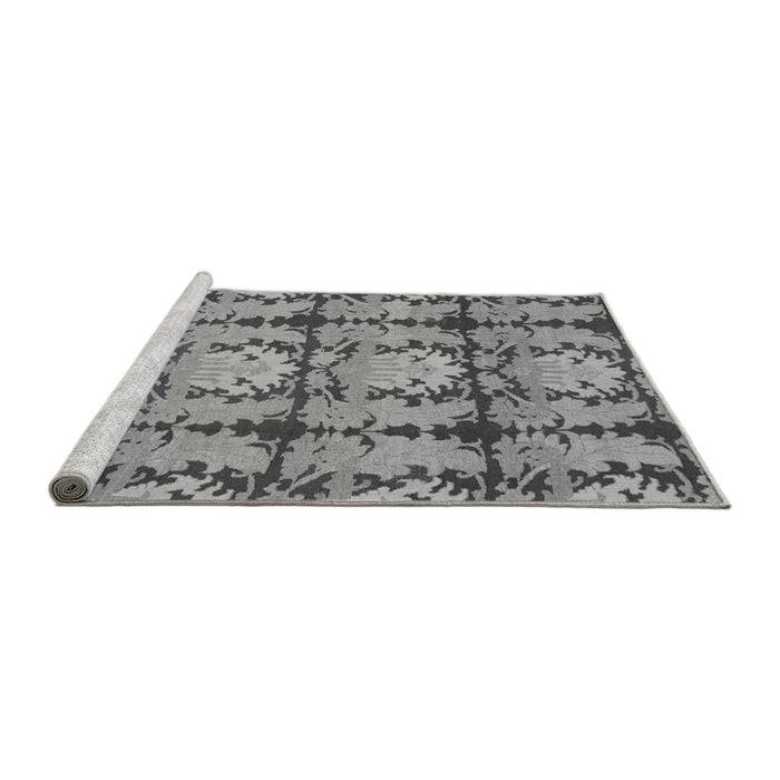 Sideview of Machine Washable Abstract Gray Modern Rug, wshabs1229gry