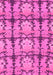 Machine Washable Abstract Pink Modern Rug, wshabs1229pnk