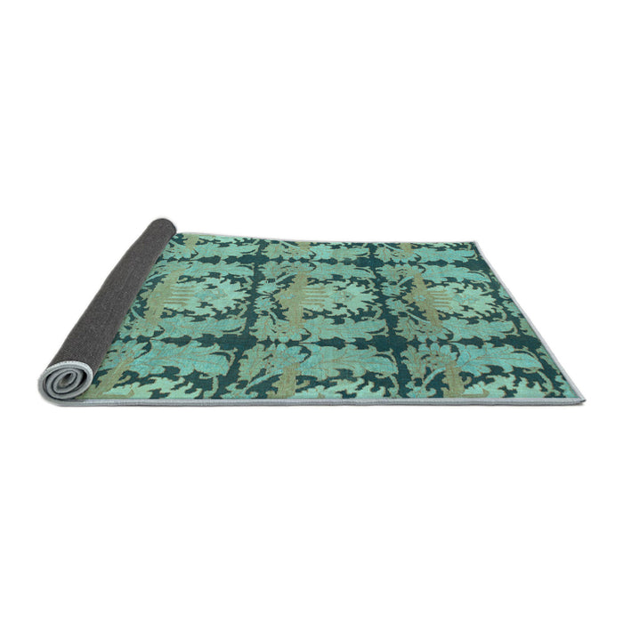 Sideview of Abstract Light Blue Modern Rug, abs1229lblu