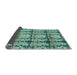 Sideview of Abstract Light Blue Modern Rug, abs1229lblu