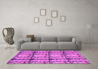 Machine Washable Abstract Purple Modern Rug, wshabs1229pur