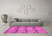 Machine Washable Abstract Pink Modern Rug in a Living Room, wshabs1229pnk