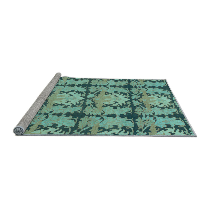 Sideview of Machine Washable Abstract Light Blue Modern Rug, wshabs1229lblu