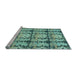 Sideview of Machine Washable Abstract Light Blue Modern Rug, wshabs1229lblu